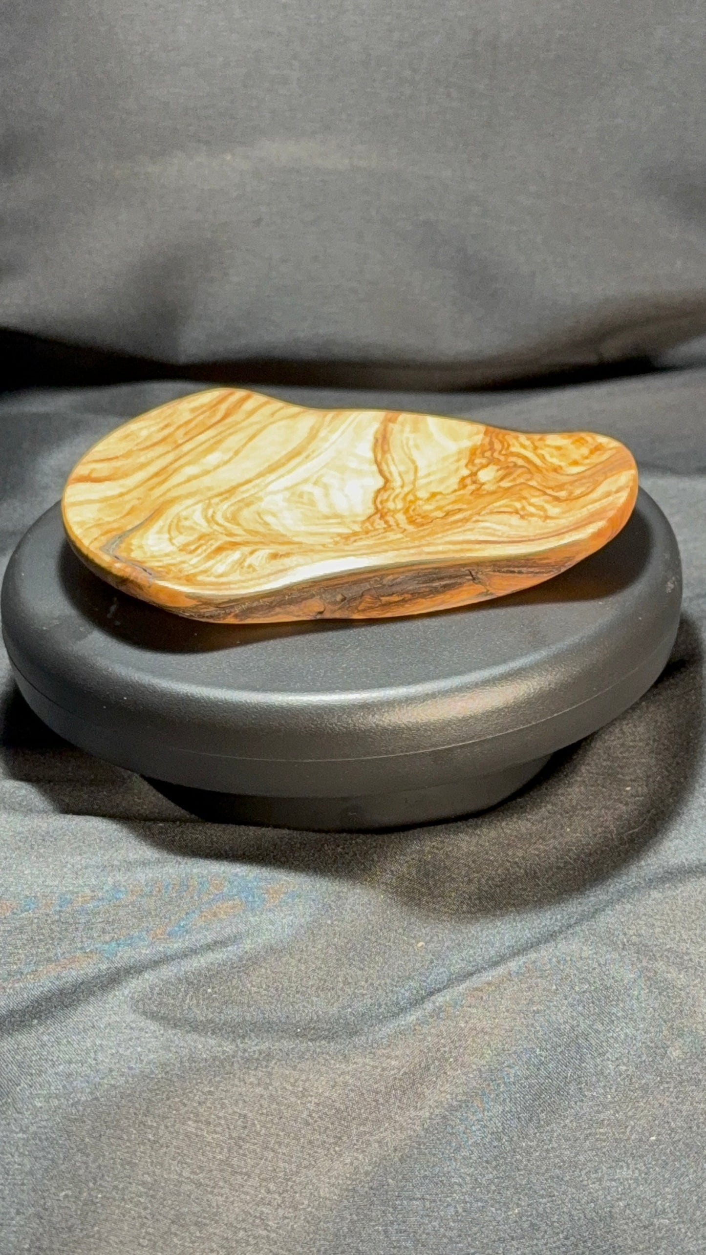 5” highly figured Olivewood Platter