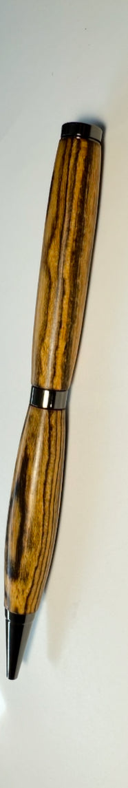 Hand crafted Bacote slimline style twist pen