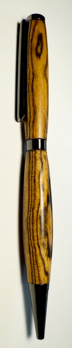 Hand crafted Bacote slimline style twist pen