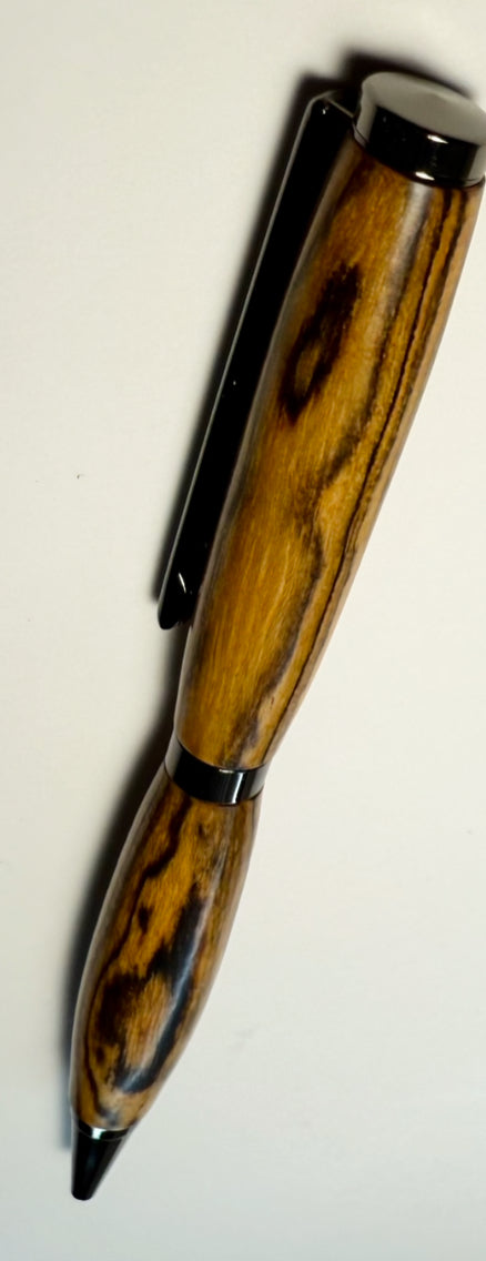Hand crafted Bacote slimline style twist pen
