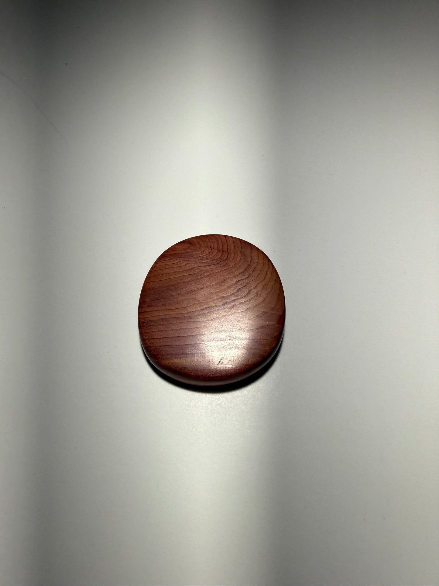 Aromatic Cedar Pocket Stone/ Fidget Palm wood Sacred Geometry #233
