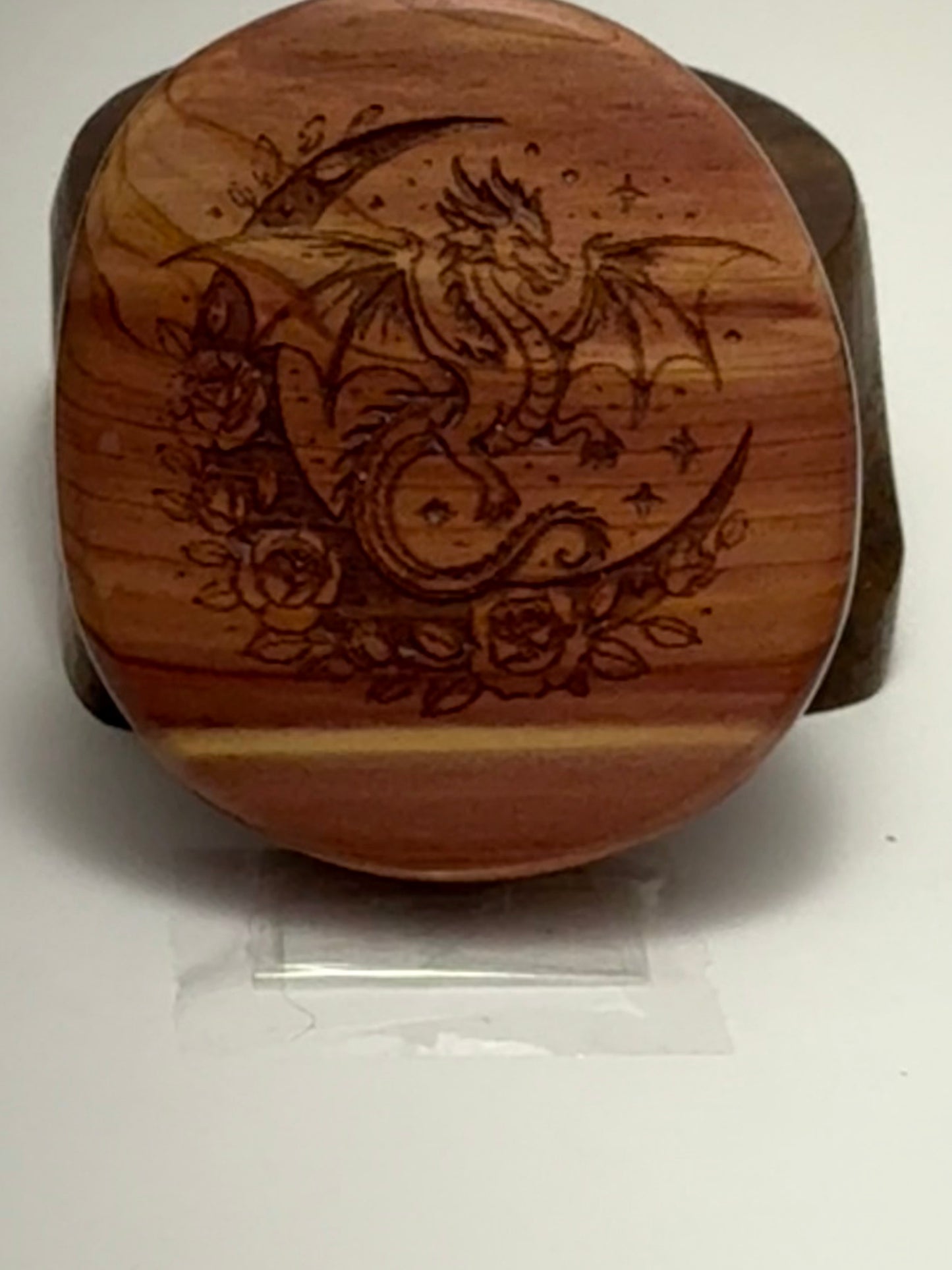 Aromatic Cedar Wood Palm Stone/Fidget Wood -Dragon 74