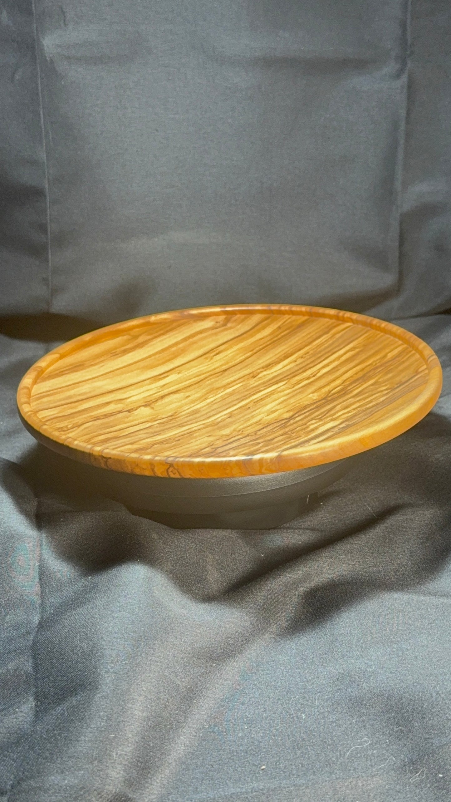 8” Figured Olivewood Plate