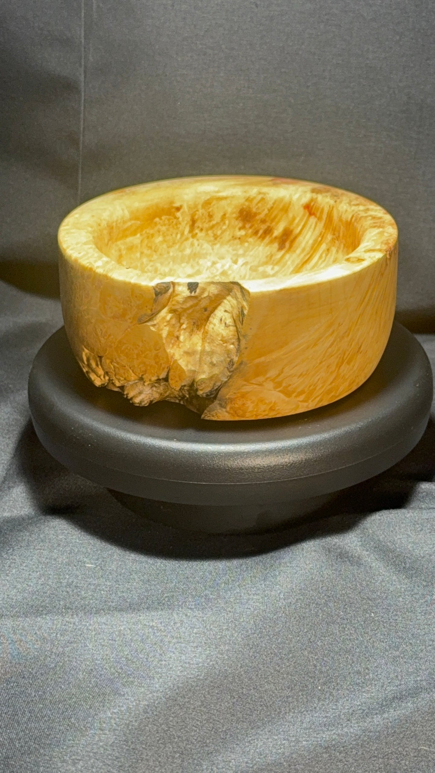 Flaming Box Elder Burl Bowl