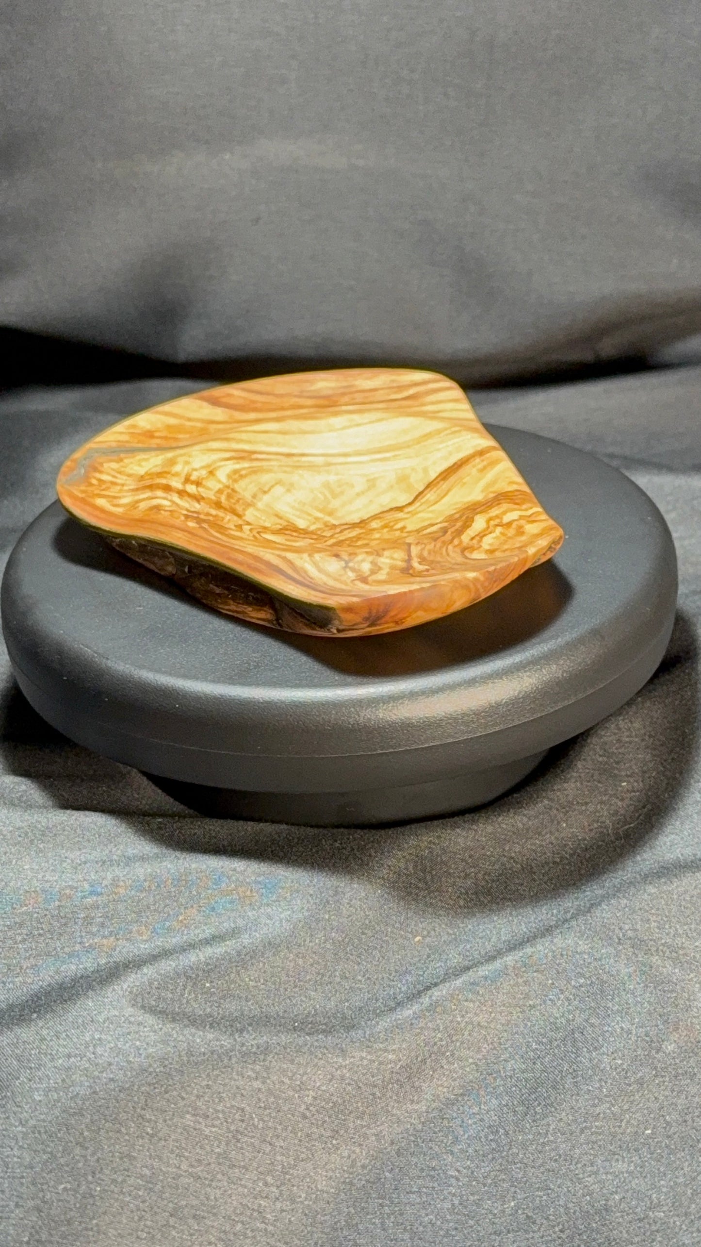5” highly figured Olivewood Platter