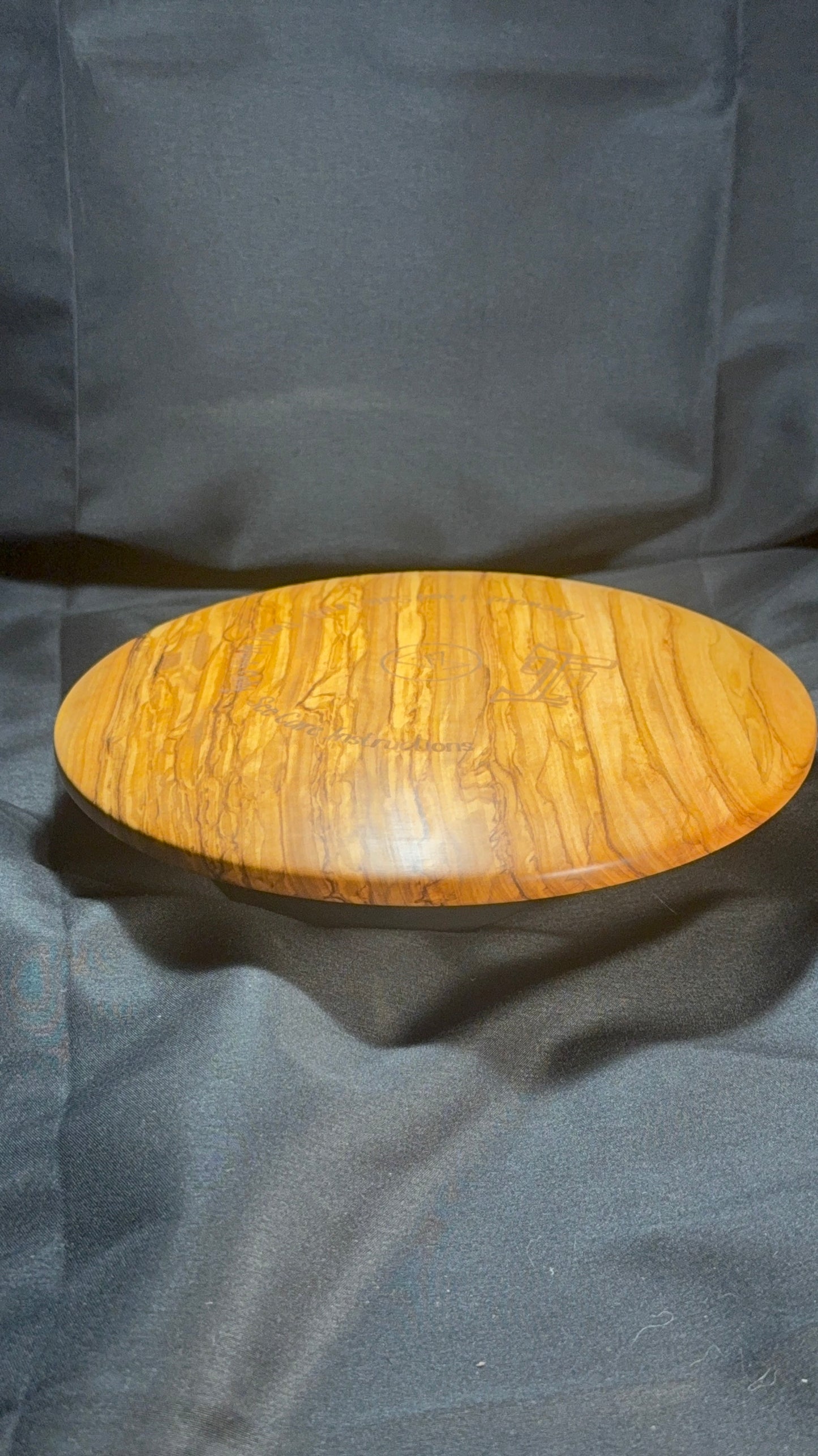 8” Figured Olivewood Plate