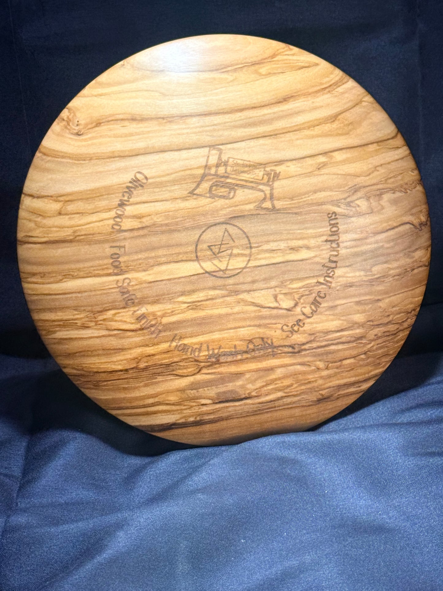 8” Figured Olivewood Plate