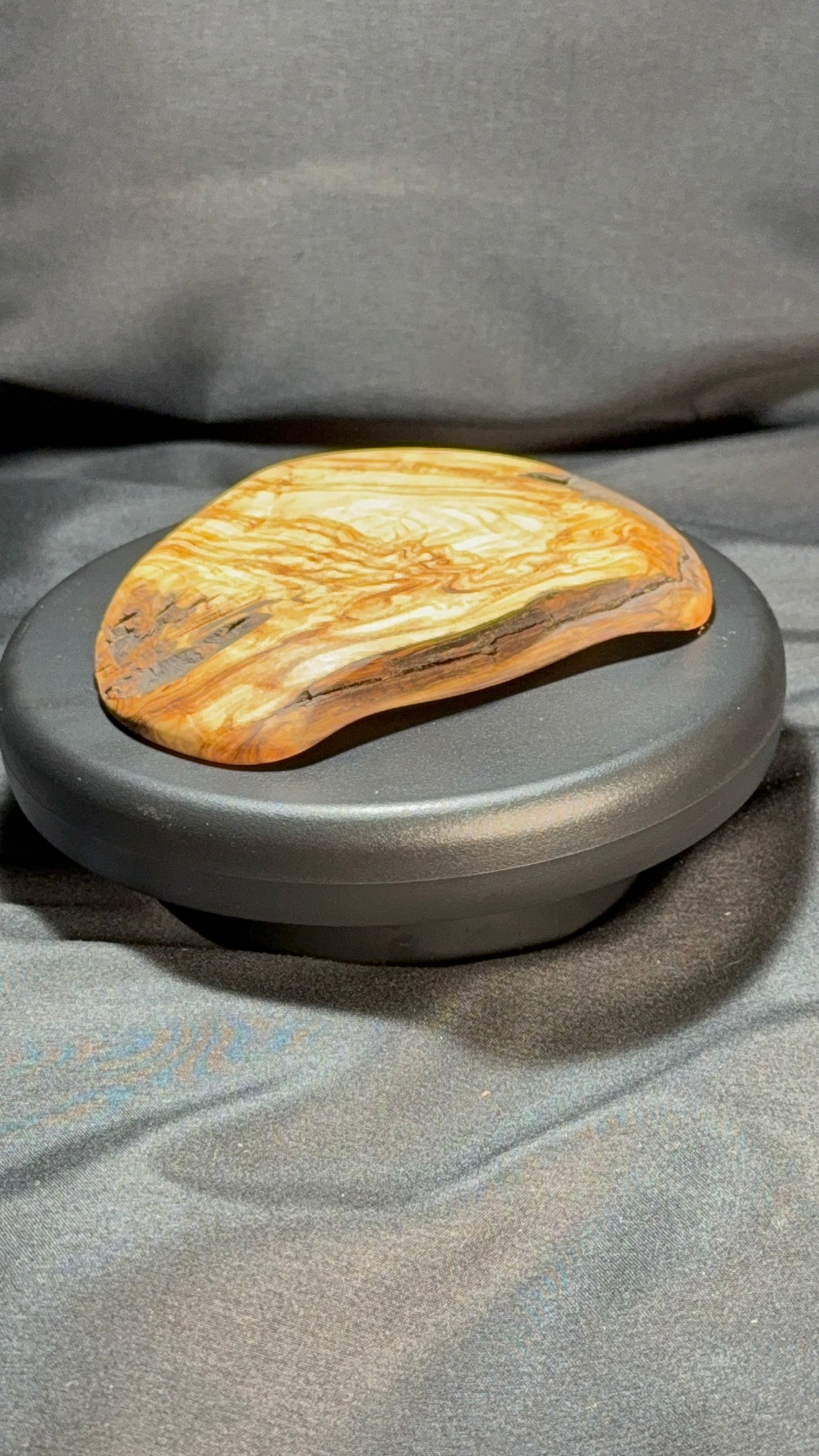 5” highly figured Olivewood Platter
