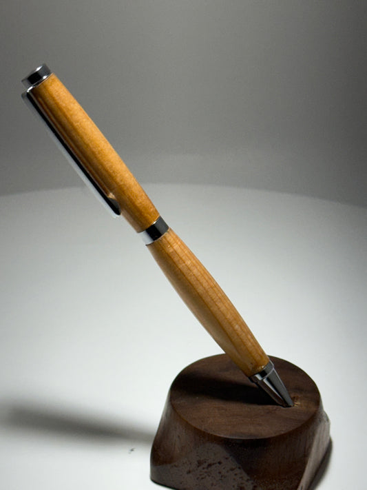 Old Barnwood Pine slimline style twist pen W/Silver trim