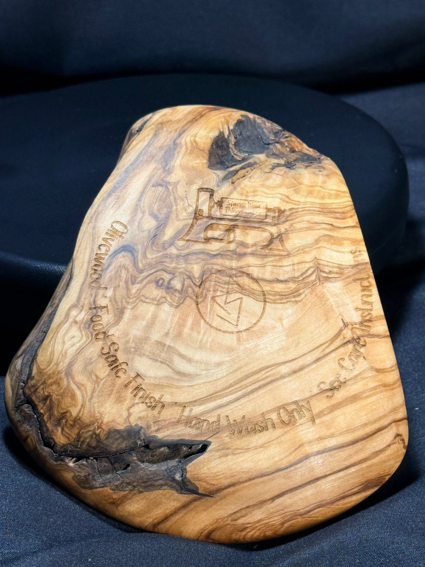 5” highly figured Olivewood Platter