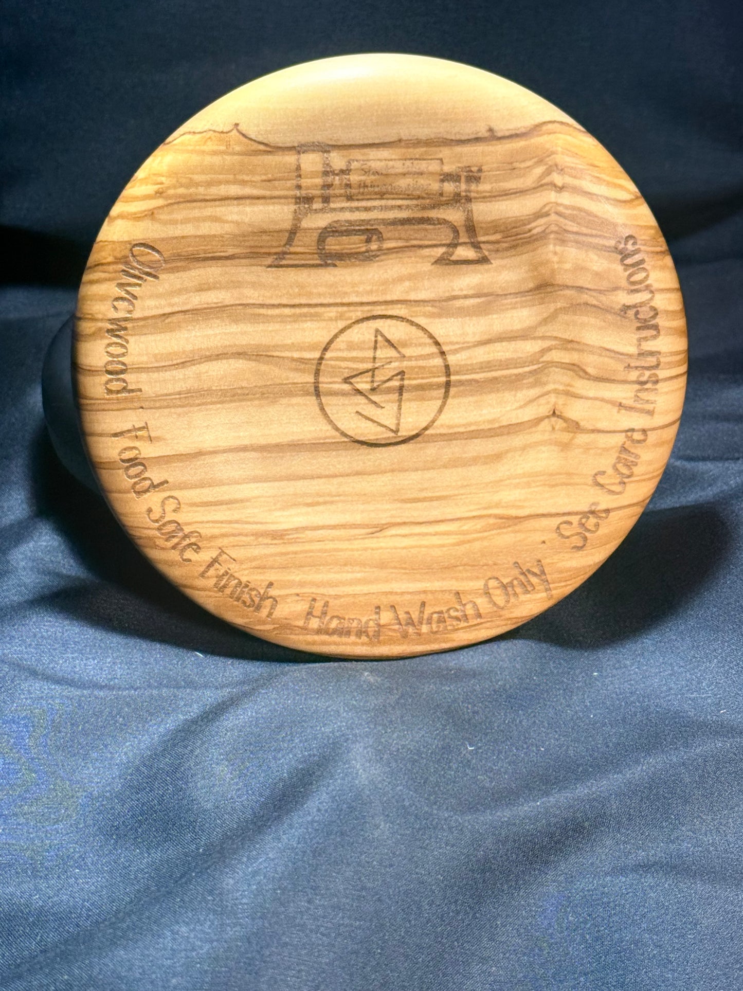 5” Figured Olivewood Plate