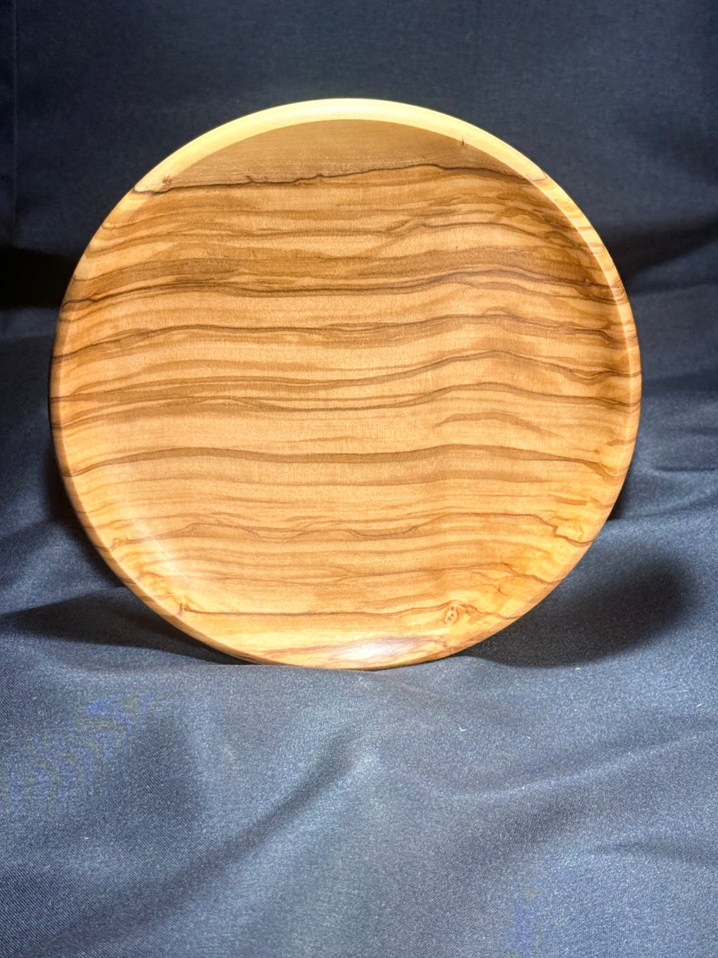 5” Figured Olivewood Plate