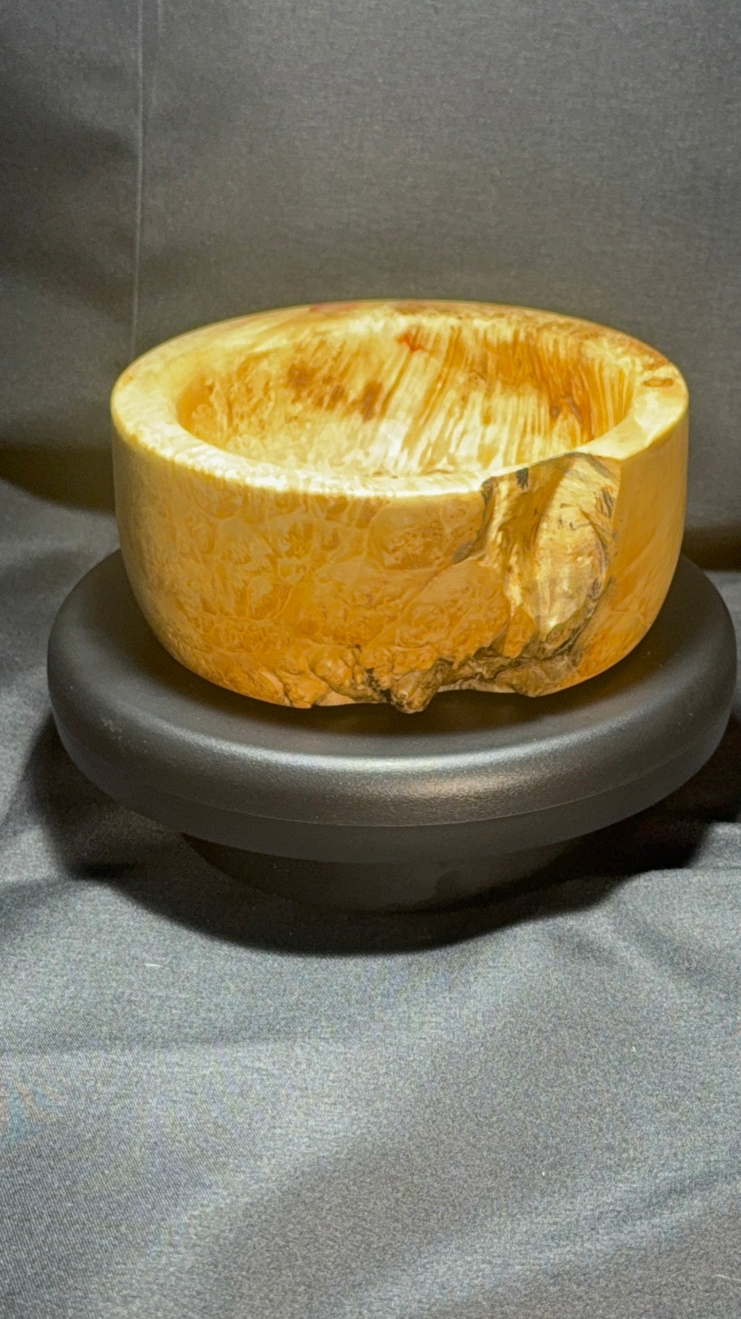 Flaming Box Elder Burl Bowl