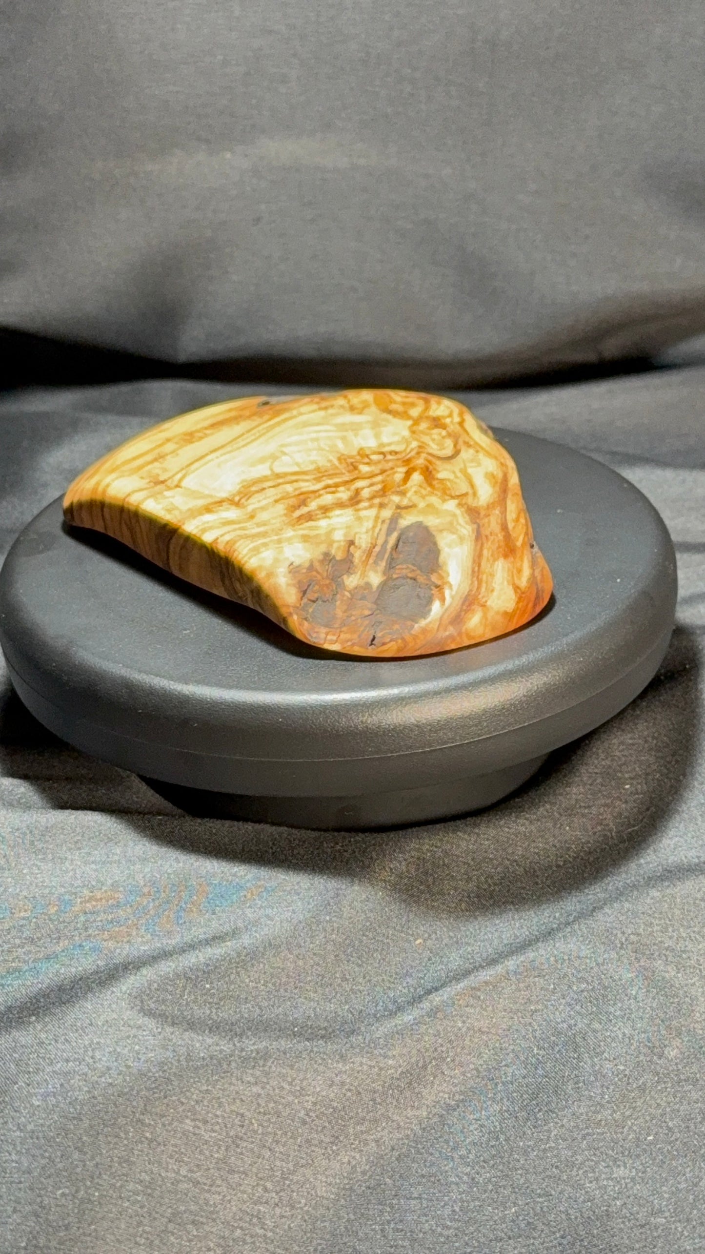 5” highly figured Olivewood Platter