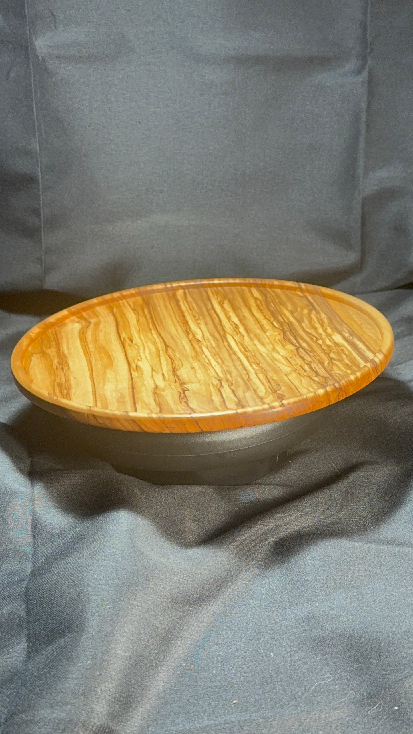 8” Figured Olivewood Plate