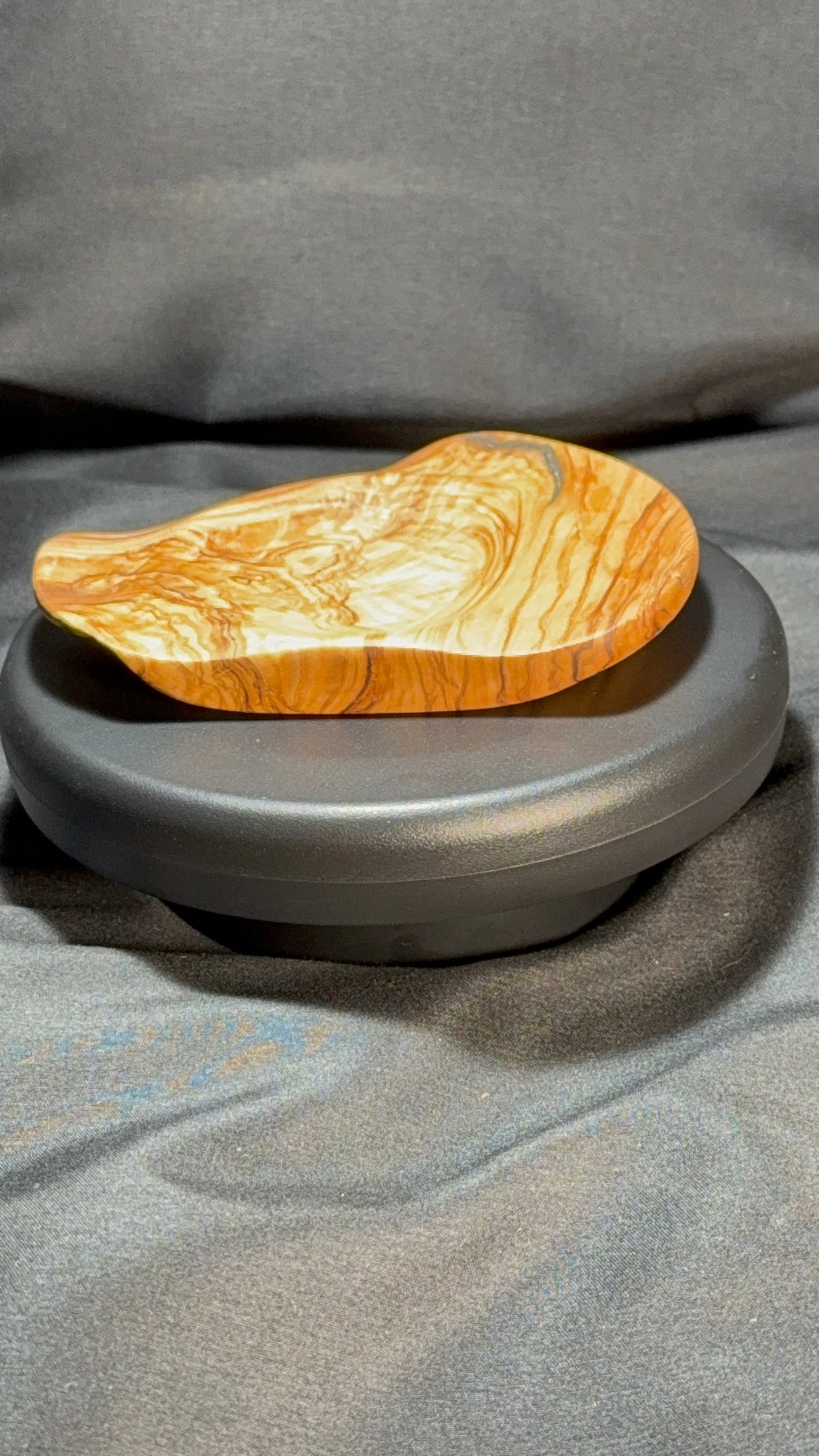 5” highly figured Olivewood Platter