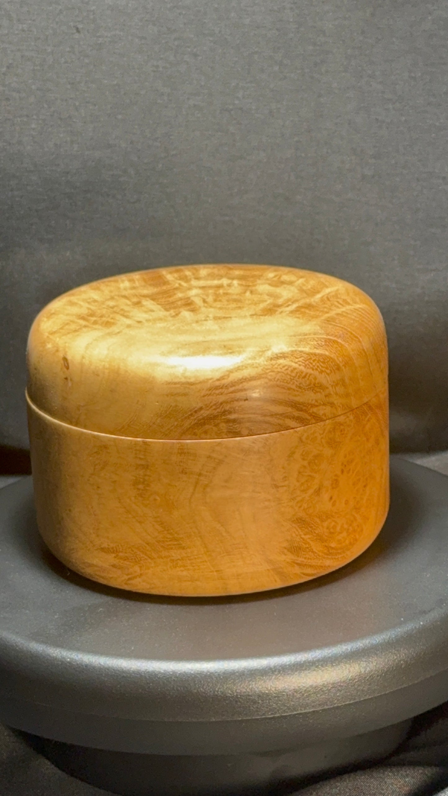 3” Figured Oak Burl pinch pot