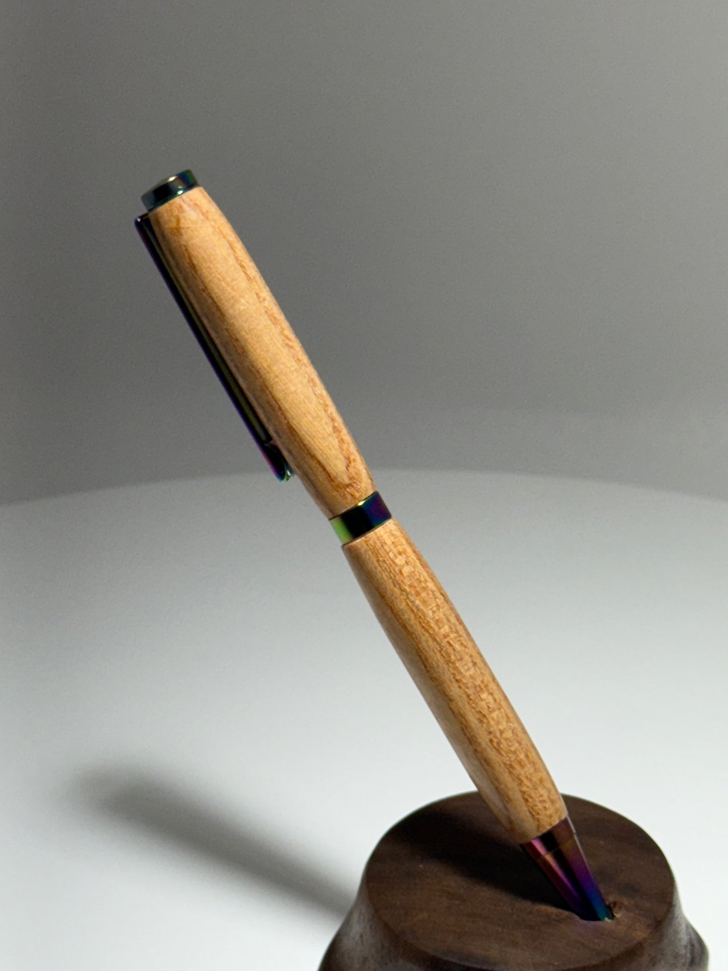 Coffeenut slimline style twist pen W/ multicolored trim