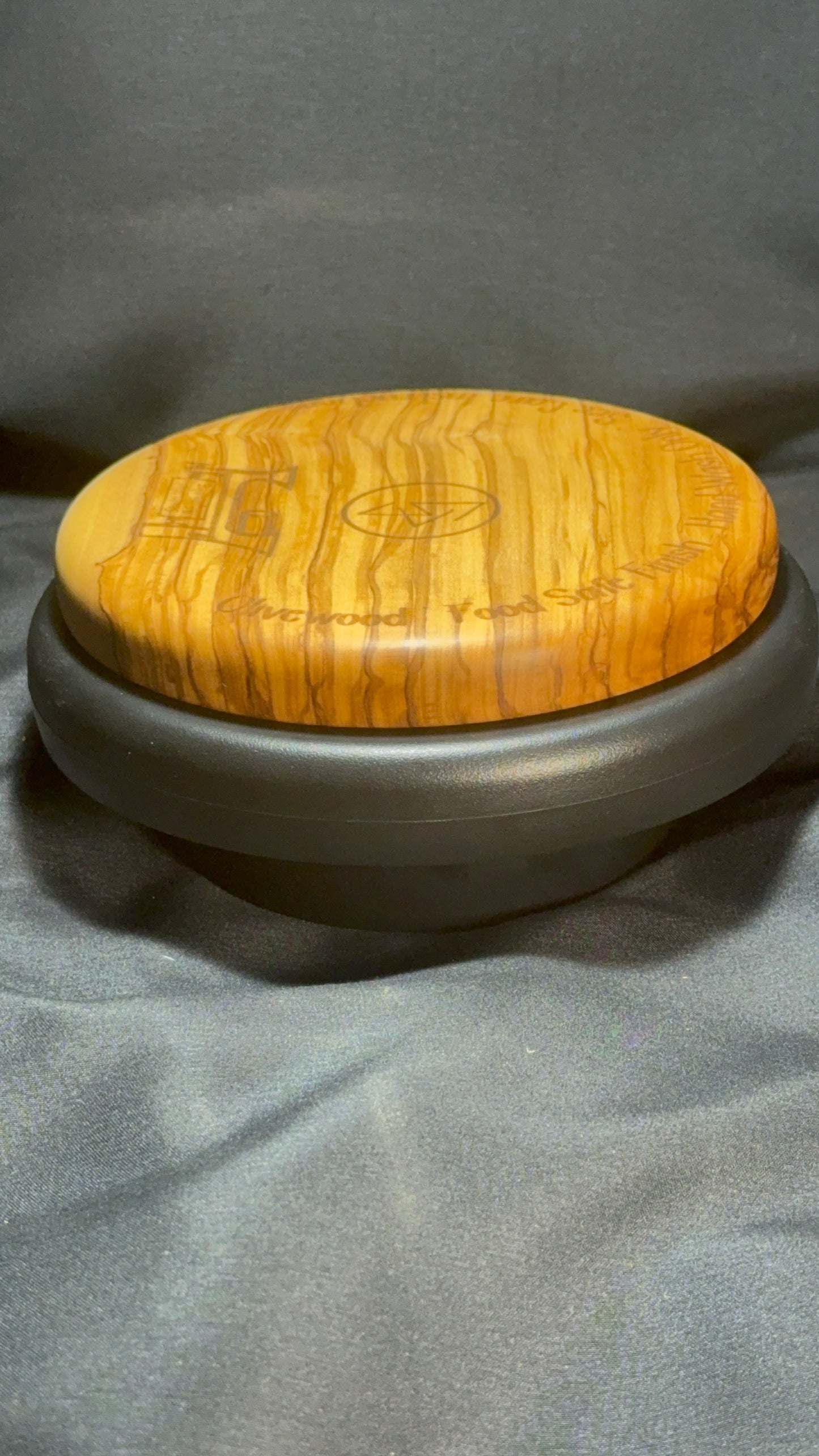 5” Figured Olivewood Plate