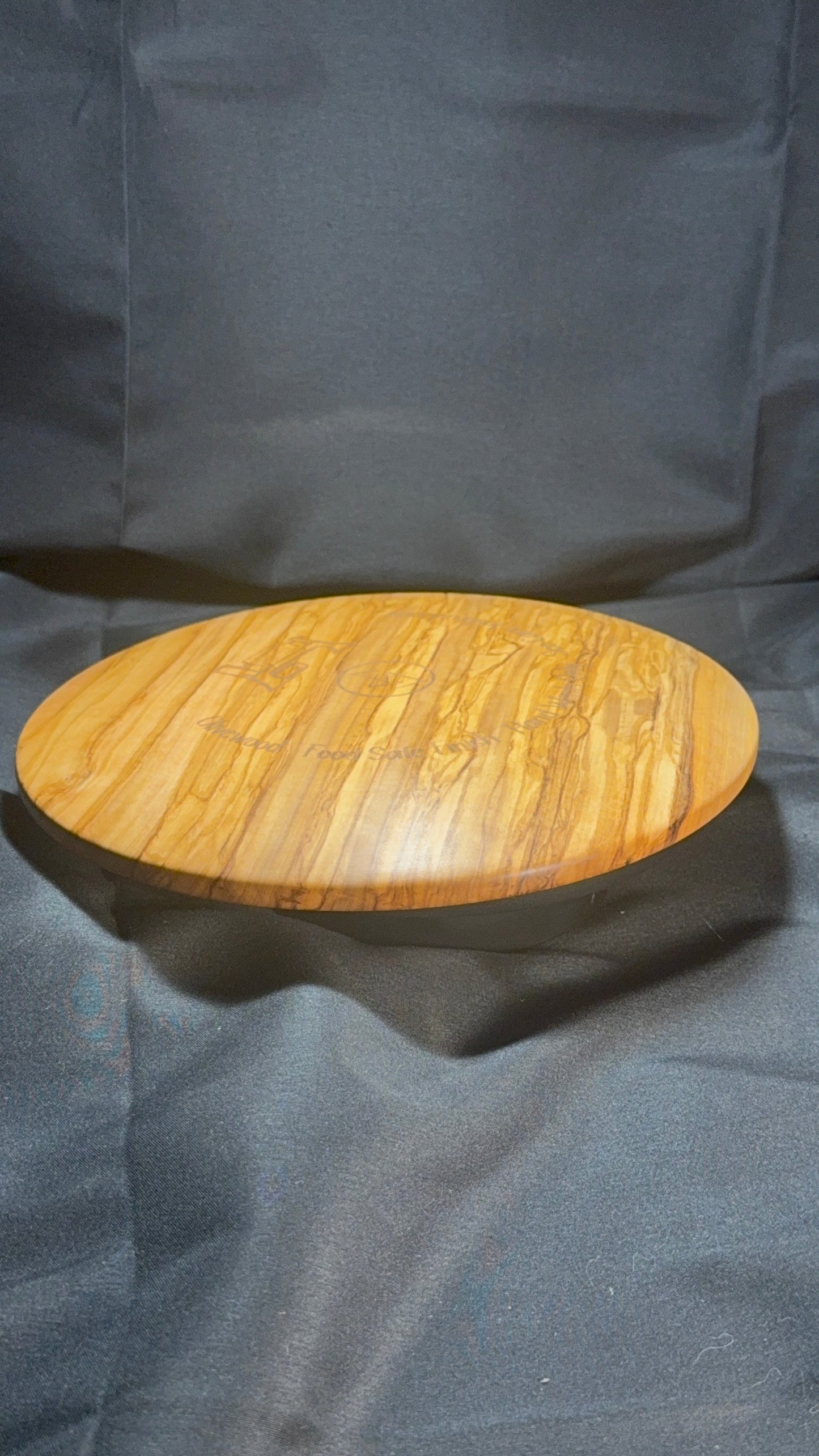 8” Figured Olivewood Plate