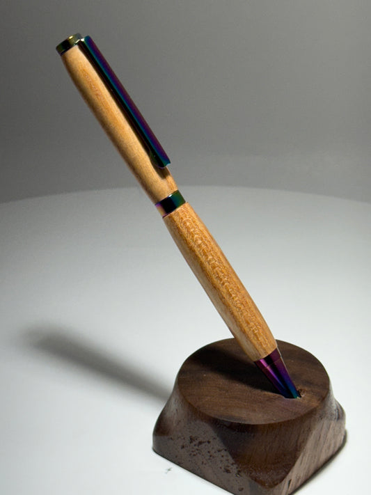Coffeenut slimline style twist pen W/ multicolored trim