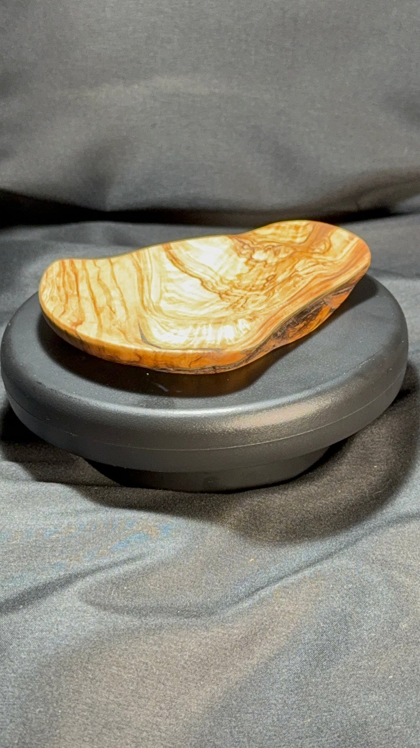 5” highly figured Olivewood Platter