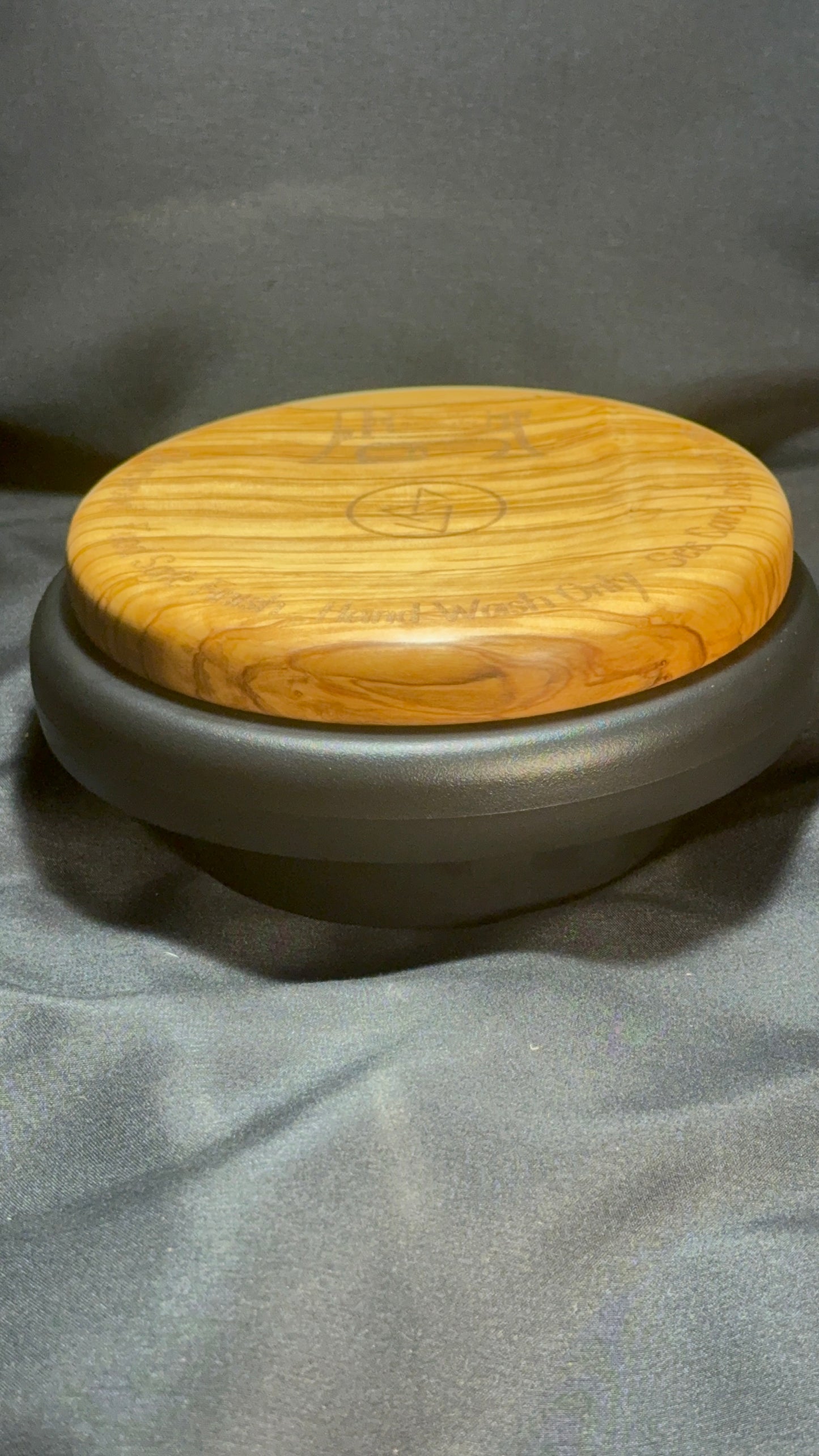 5” Figured Olivewood Plate