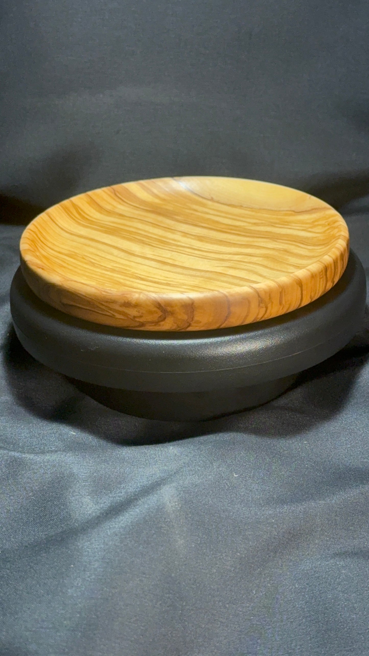 5” Figured Olivewood Plate
