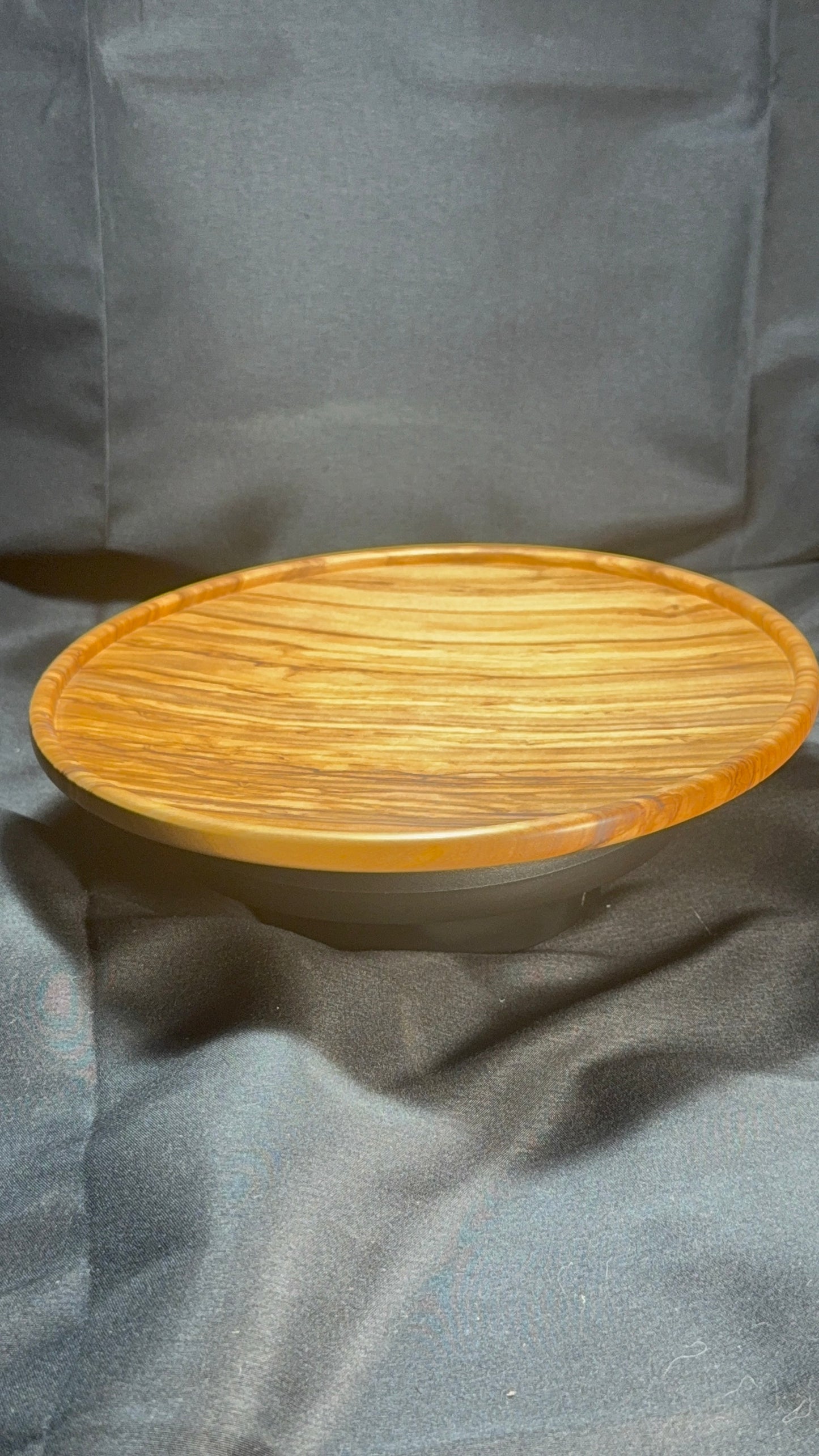 8” Figured Olivewood Plate