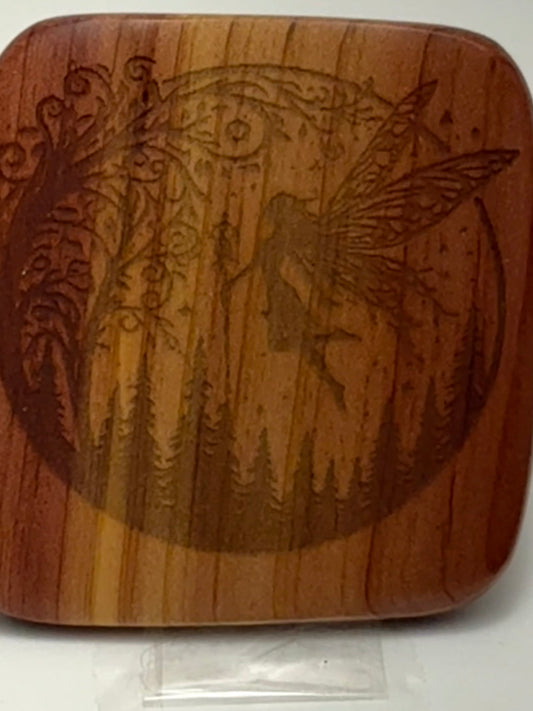 Aromatic Cedar Wood Palm Stone/Fidget Wood -Fairy 1-70