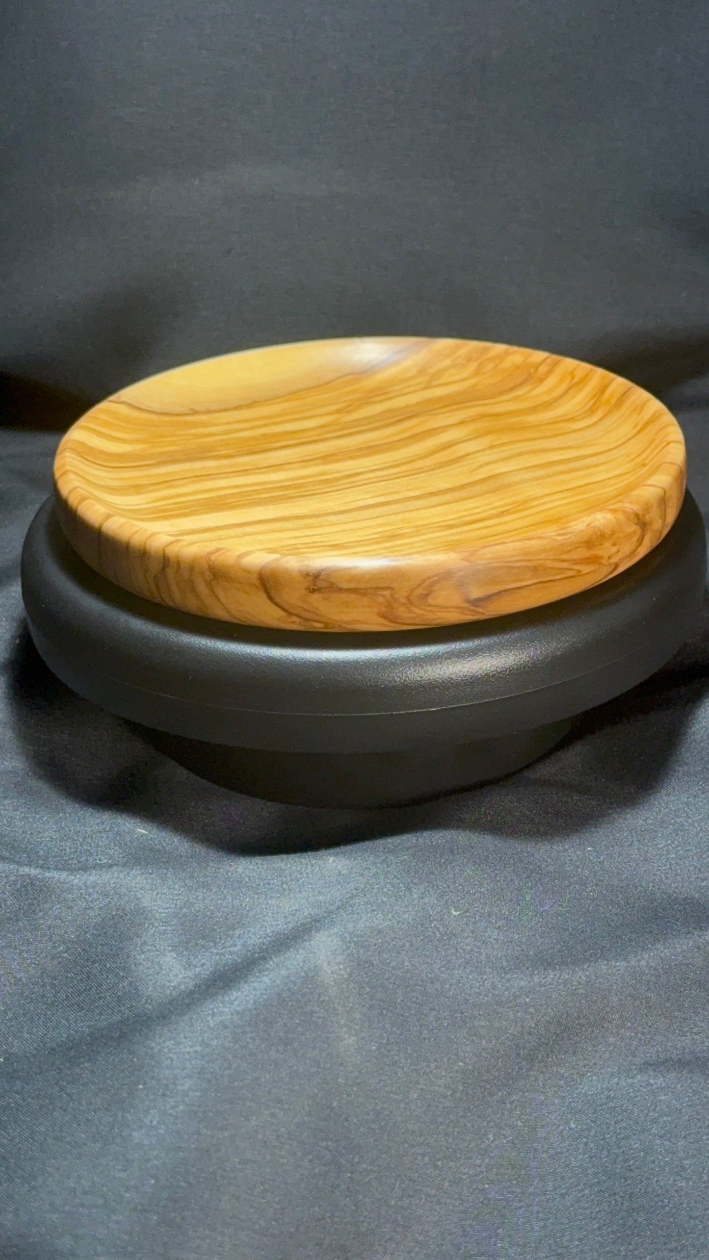 5” Figured Olivewood Plate