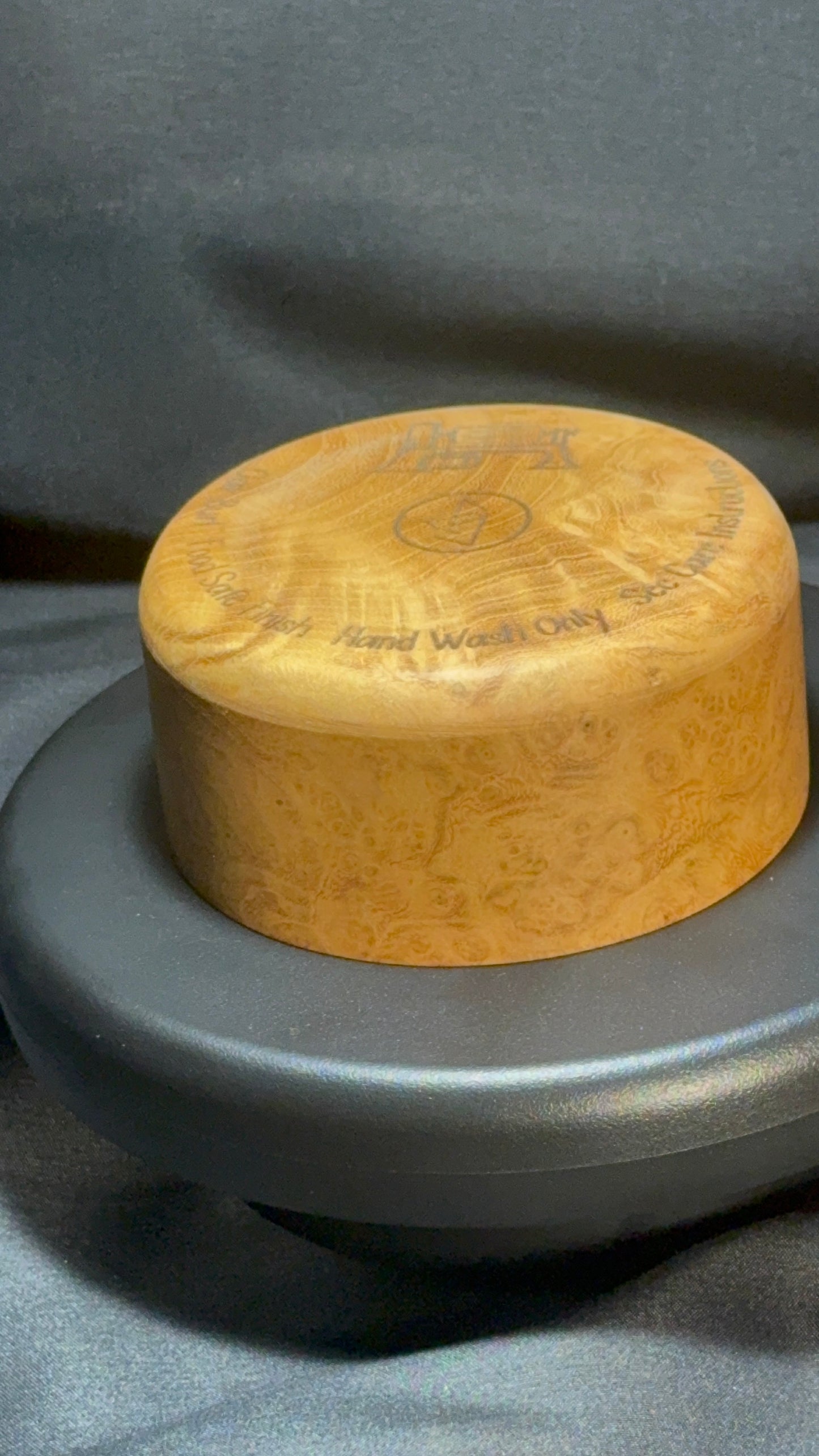 3” Figured Oak Burl pinch pot