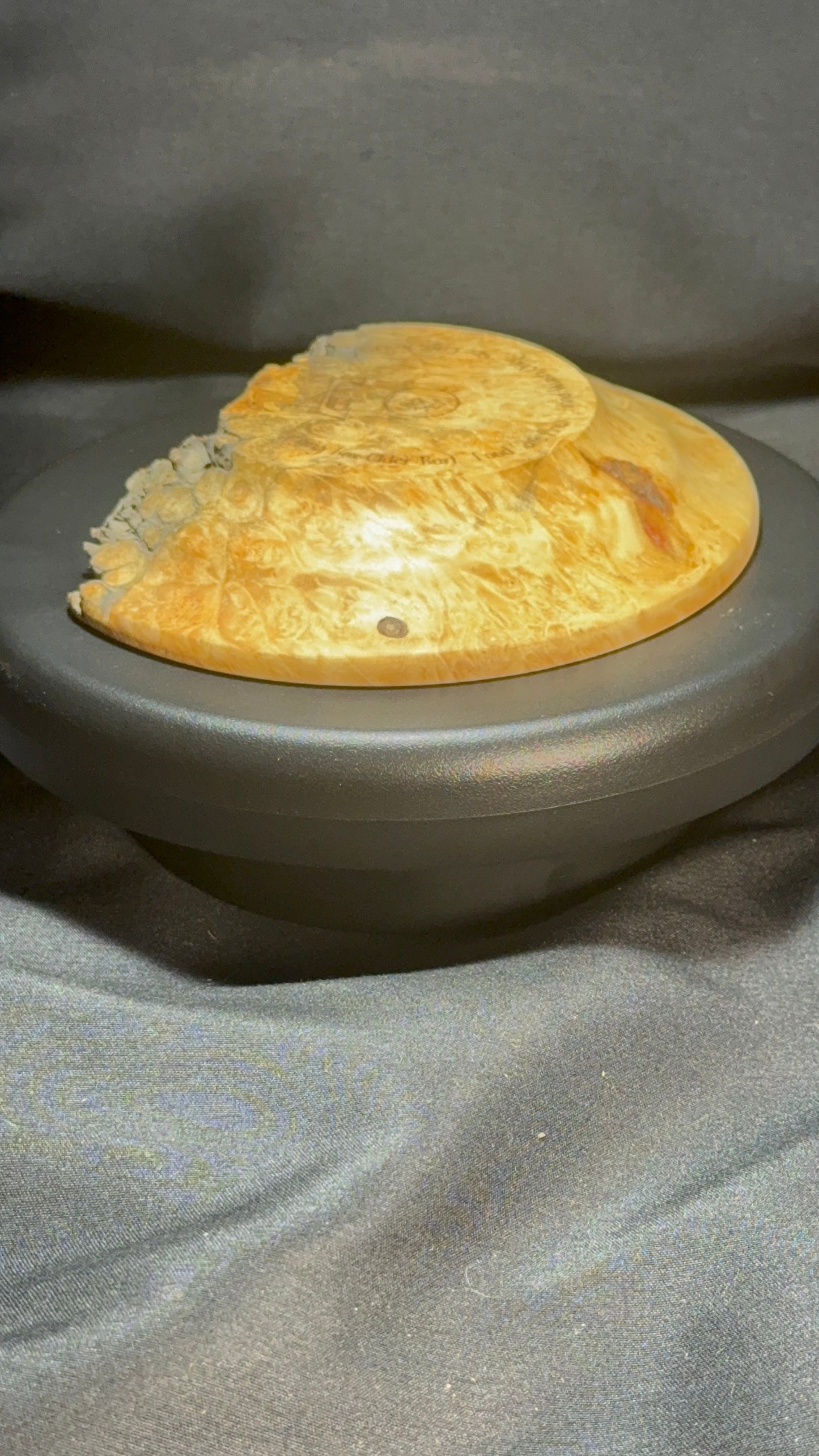 5” Flaming Box Elder Burl platter