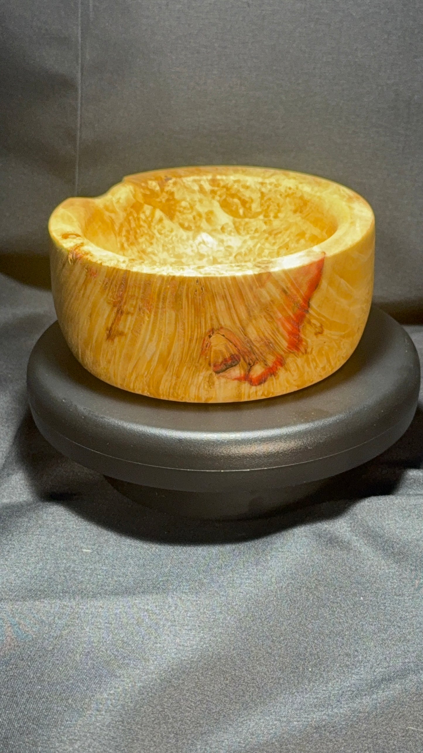 Flaming Box Elder Burl Bowl
