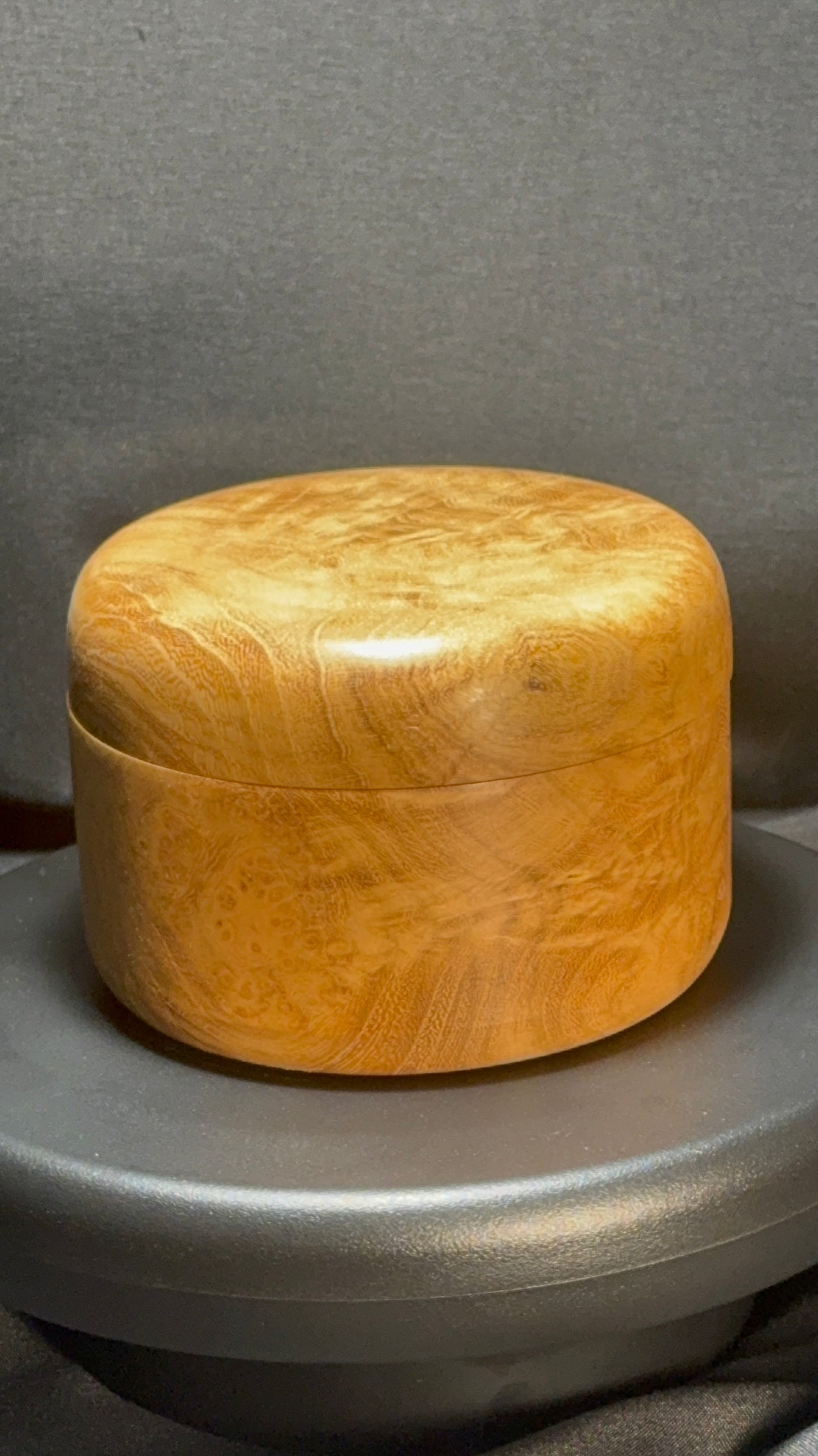3” Figured Oak Burl pinch pot