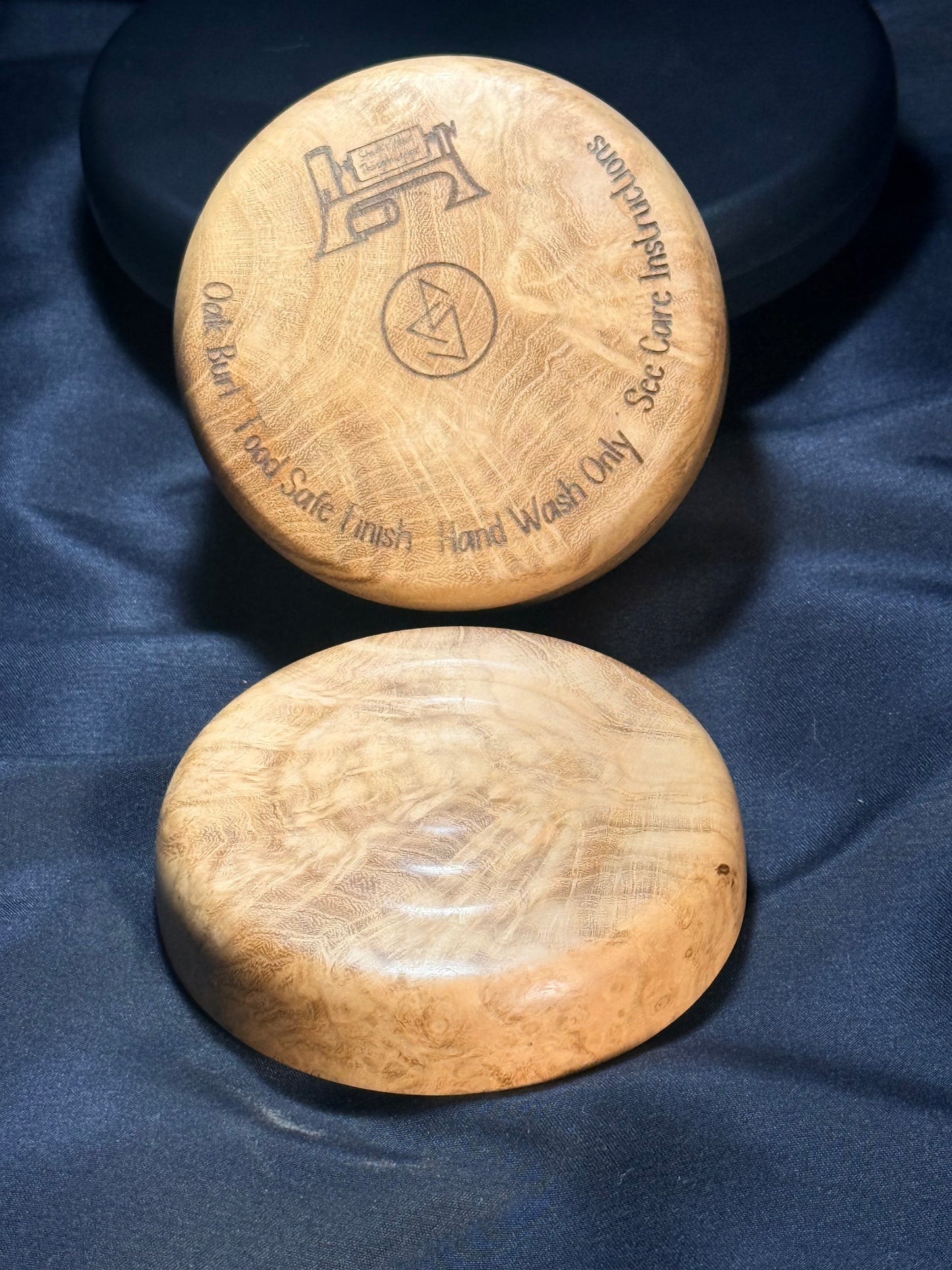 3” Figured Oak Burl pinch pot