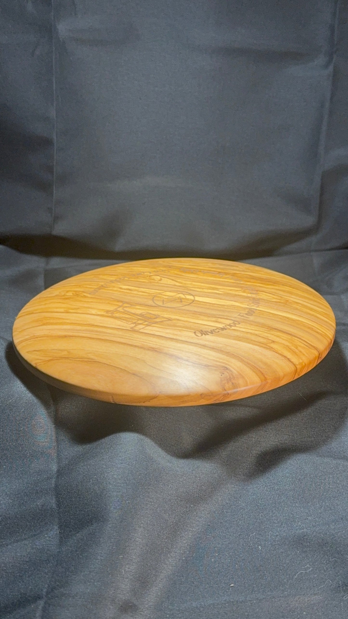 8” Figured Olivewood Plate