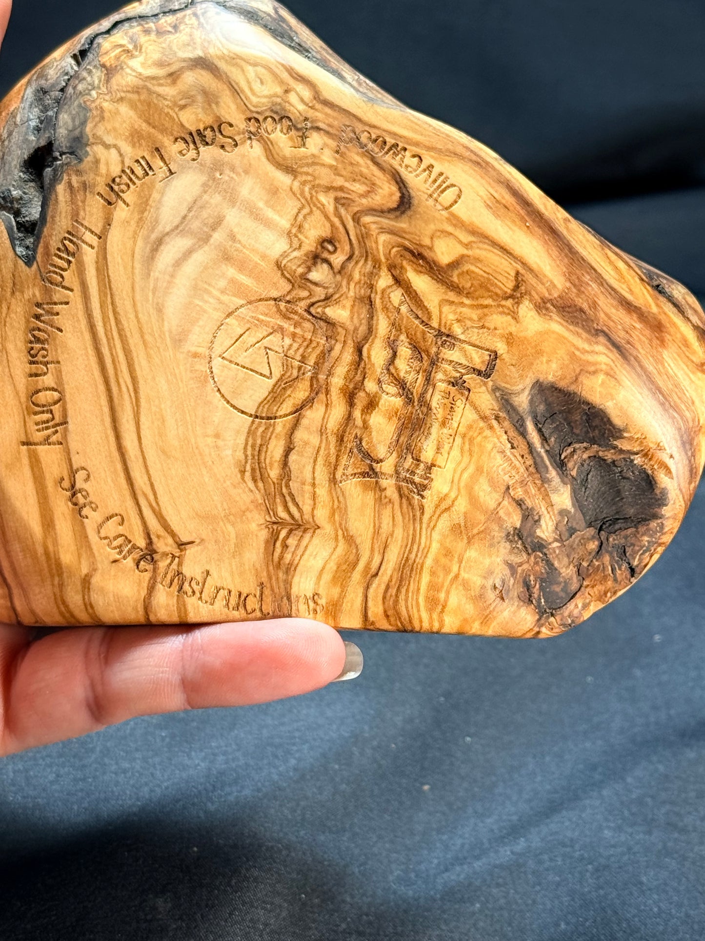 5” highly figured Olivewood Platter