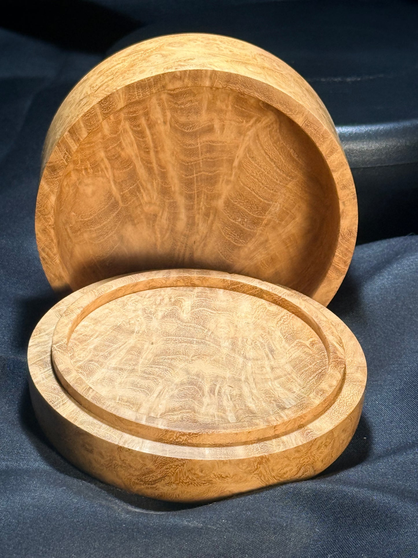 3” Figured Oak Burl pinch pot