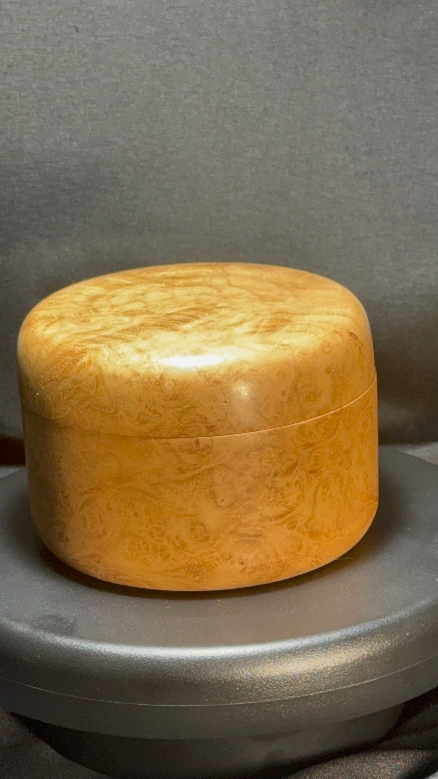 3” Figured Oak Burl pinch pot