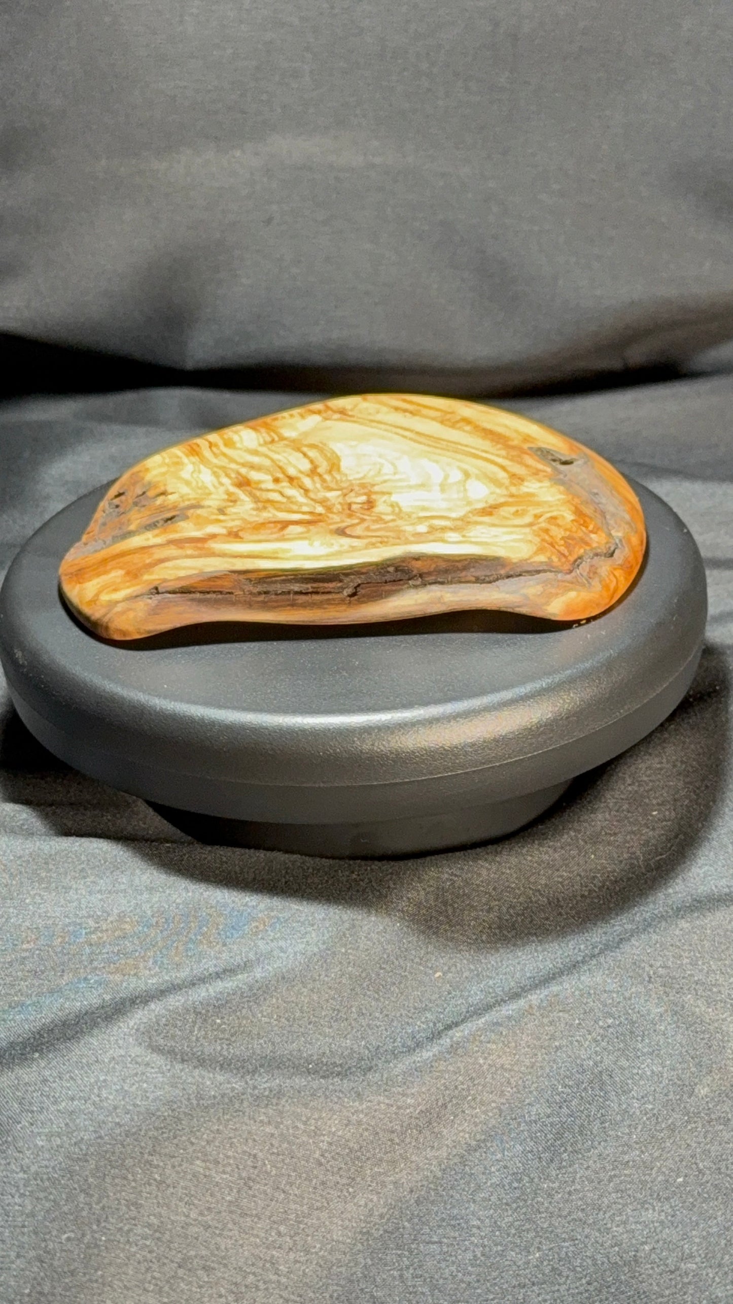 5” highly figured Olivewood Platter