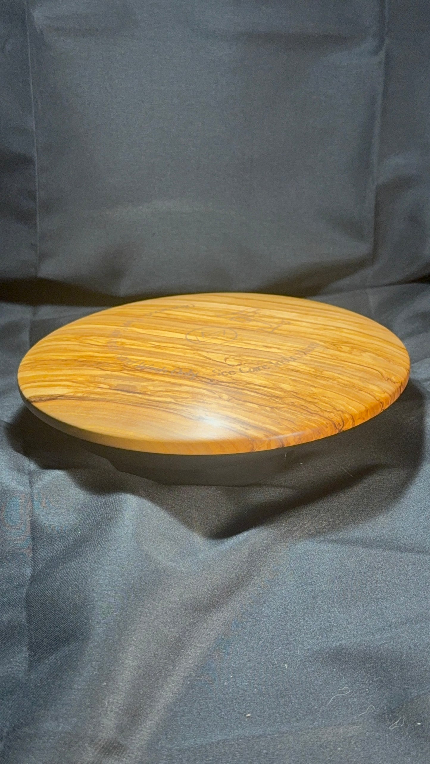 8” Figured Olivewood Plate