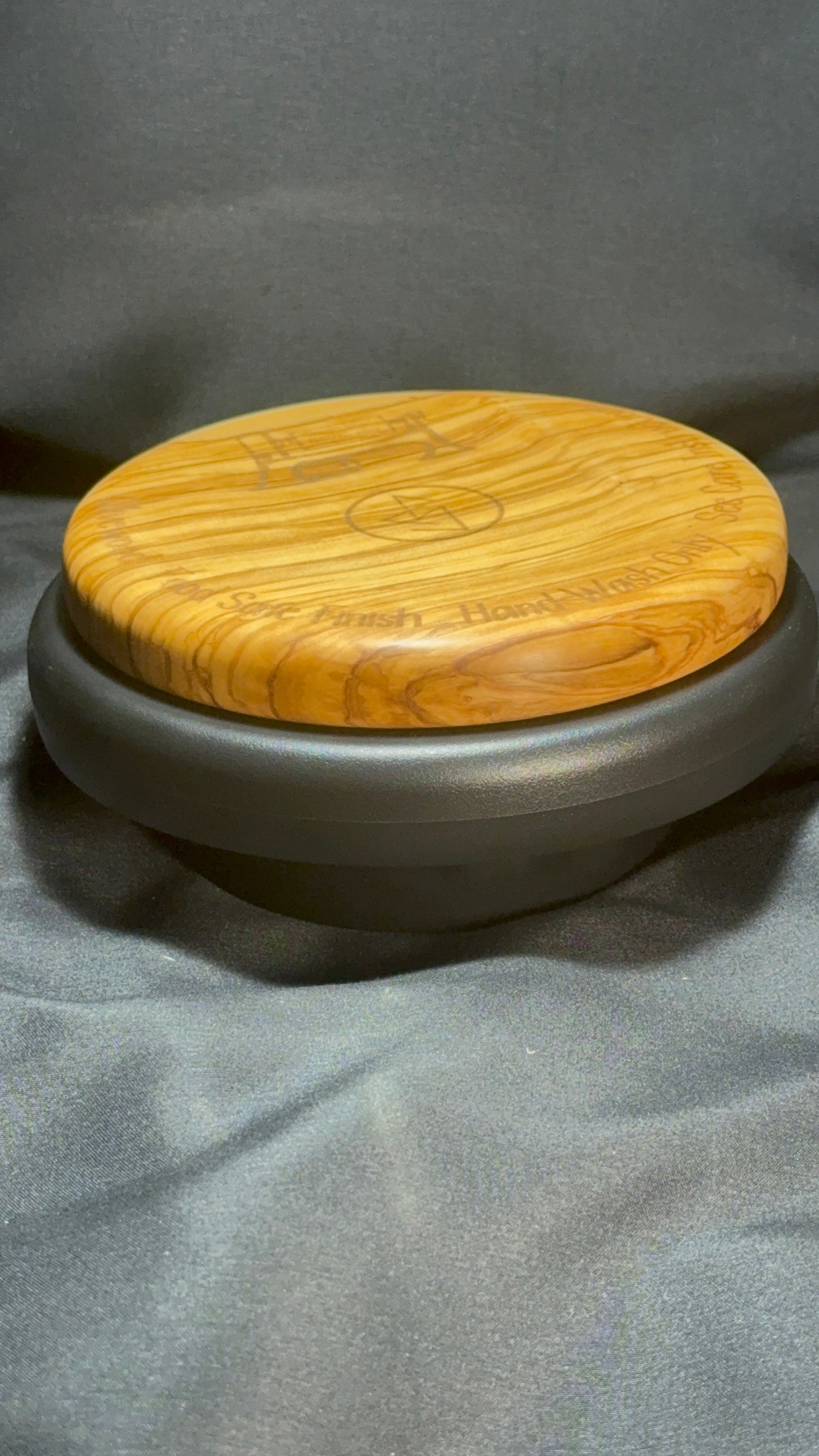 5” Figured Olivewood Plate