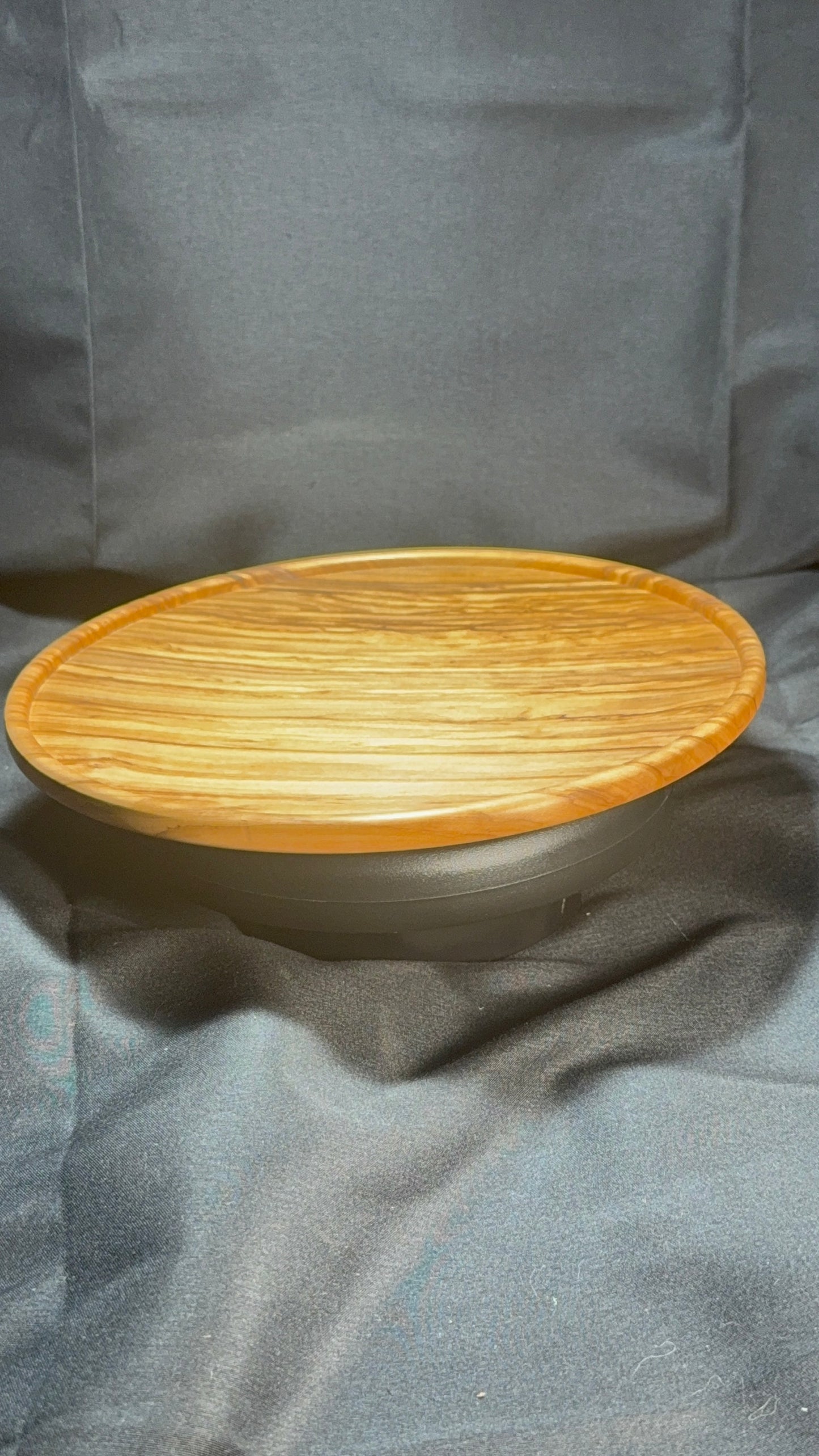 8” Figured Olivewood Plate
