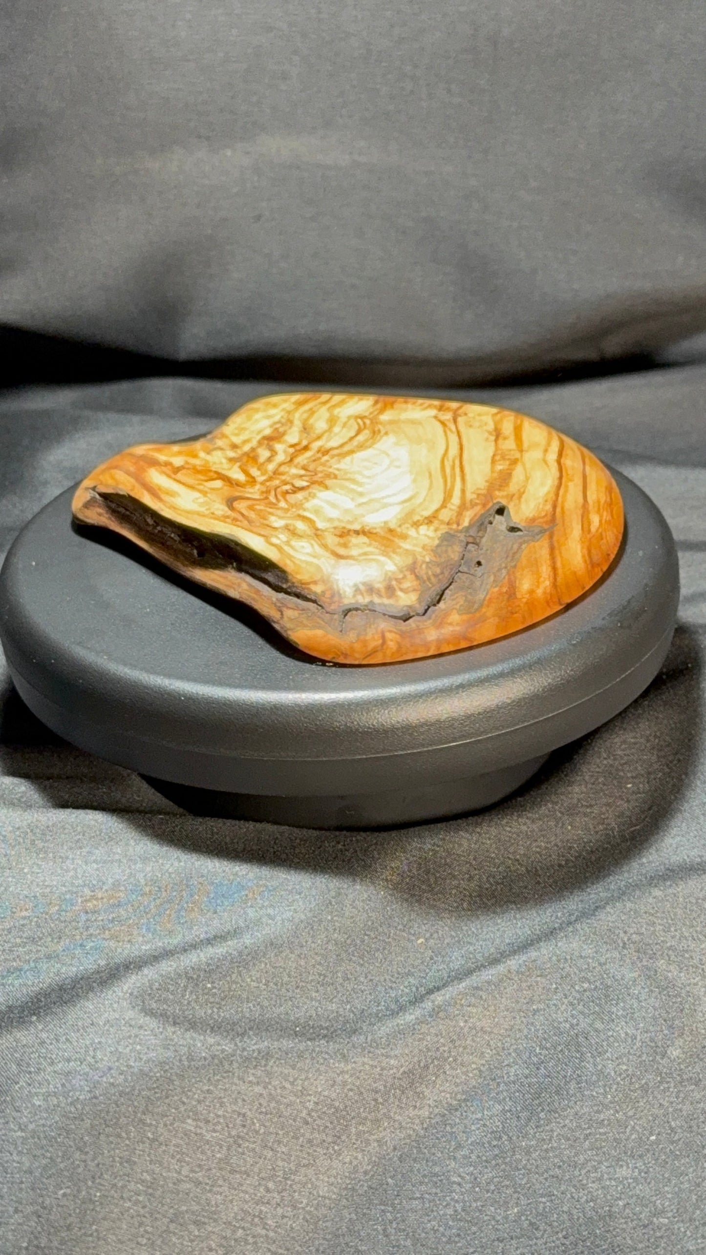 5” highly figured Olivewood Platter
