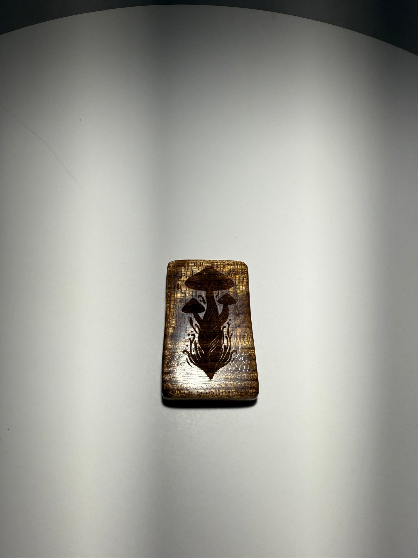 Curly Shedua Wood Palm Stone/Fidget Wood -Mystical Mushroom #68