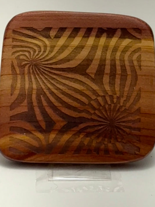 Aromatic Cedar Wood Palm Stone/Fidget Wood -Optical Illusions 79