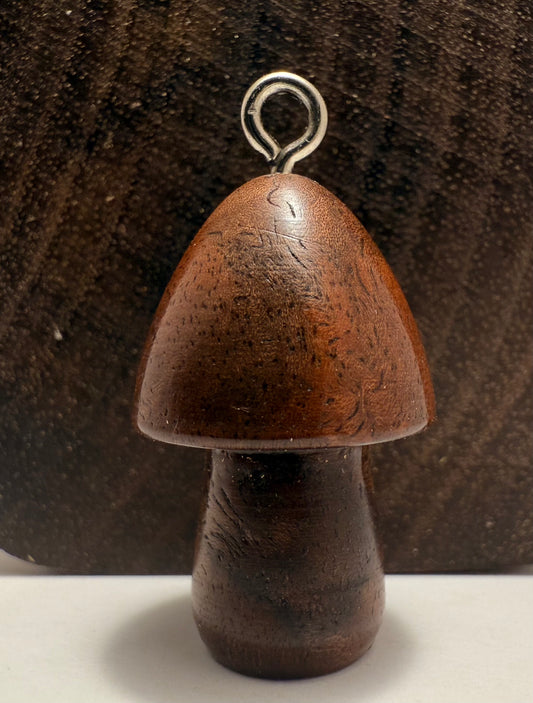 Black Walnut Mushroom Pendant