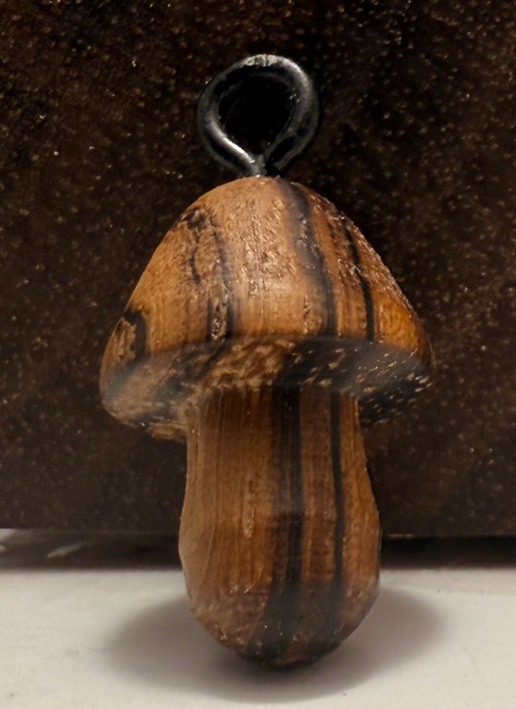 Zebrawood Mushroom Pendant Sm