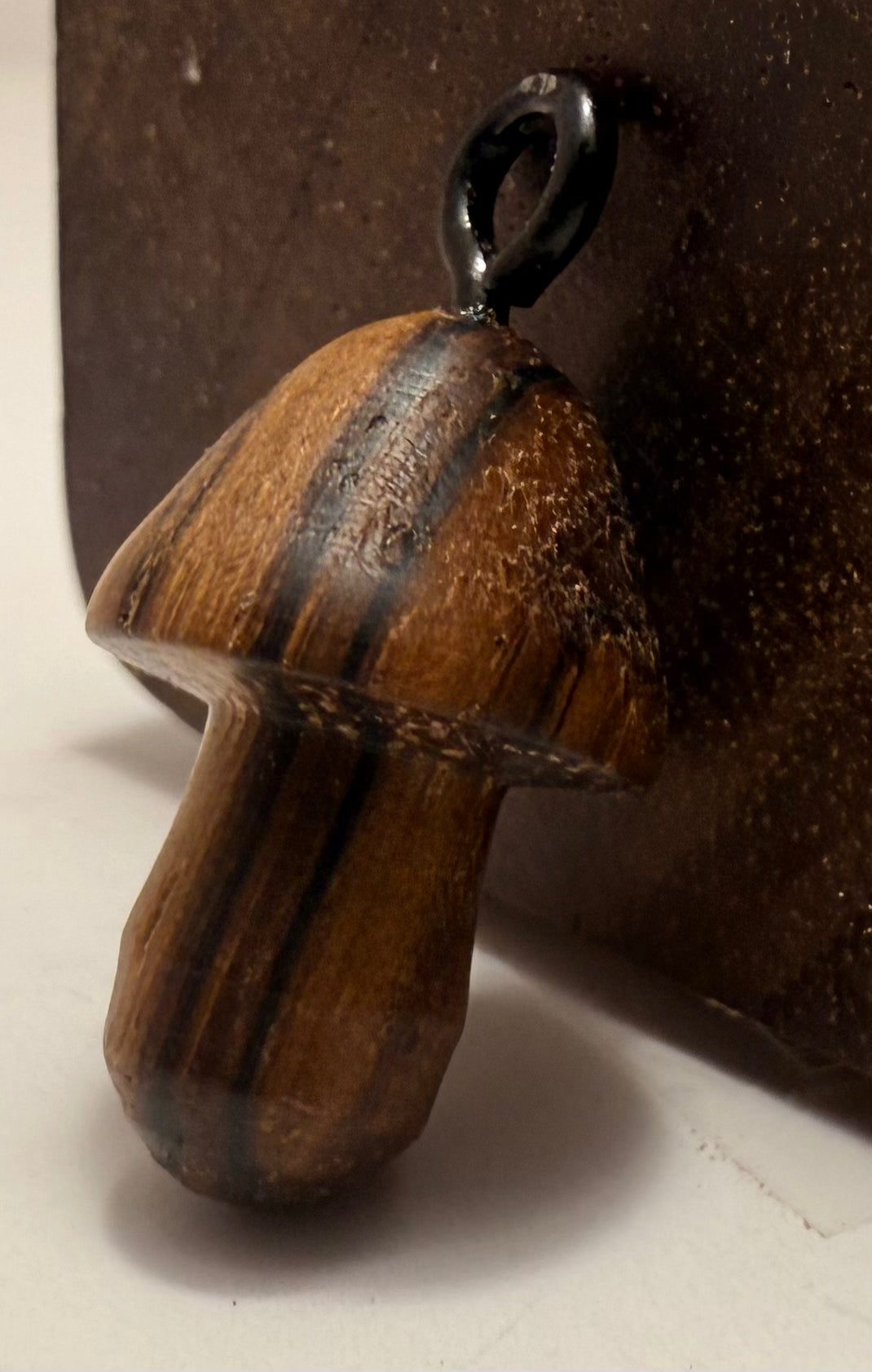 Zebrawood Mushroom Pendant Sm